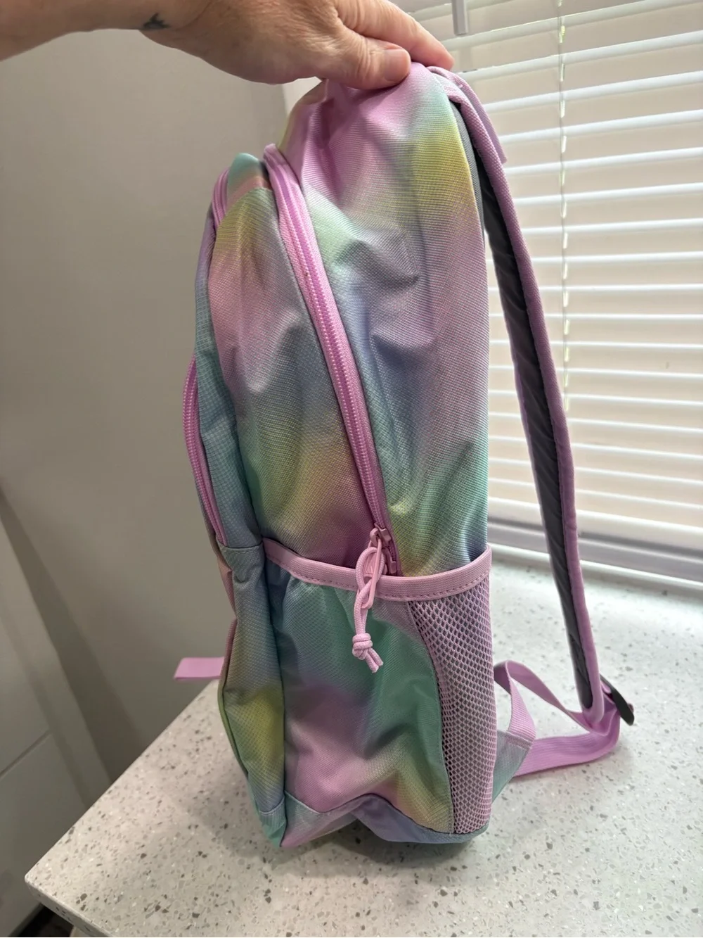 NEW Adidas Kids Tie-Dye Backpack and Lunch Bag Set - Pastel Multi